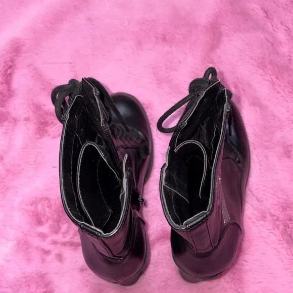 Guess Black Heeled Lace-Up Boots - Picture 6 of 6